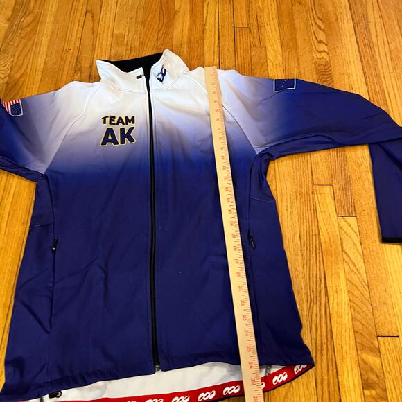 Podium Wear Jacket Womens Large Alaskan Team Purple White Performance Running - Picture 8 of 9